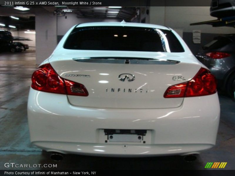 Moonlight White / Stone 2011 Infiniti G 25 x AWD Sedan