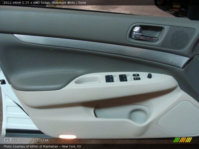 Moonlight White / Stone 2011 Infiniti G 25 x AWD Sedan