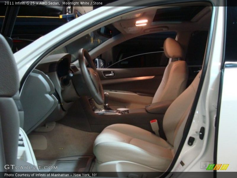 Moonlight White / Stone 2011 Infiniti G 25 x AWD Sedan
