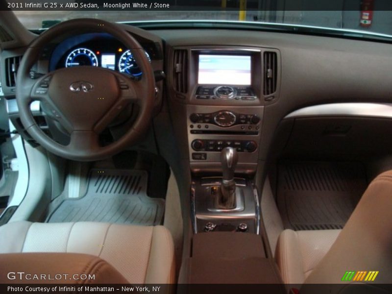 Moonlight White / Stone 2011 Infiniti G 25 x AWD Sedan