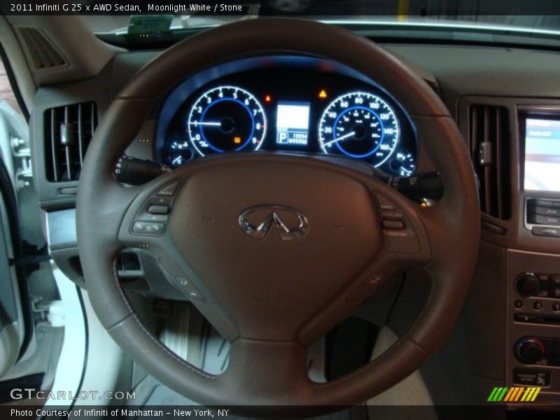 Moonlight White / Stone 2011 Infiniti G 25 x AWD Sedan
