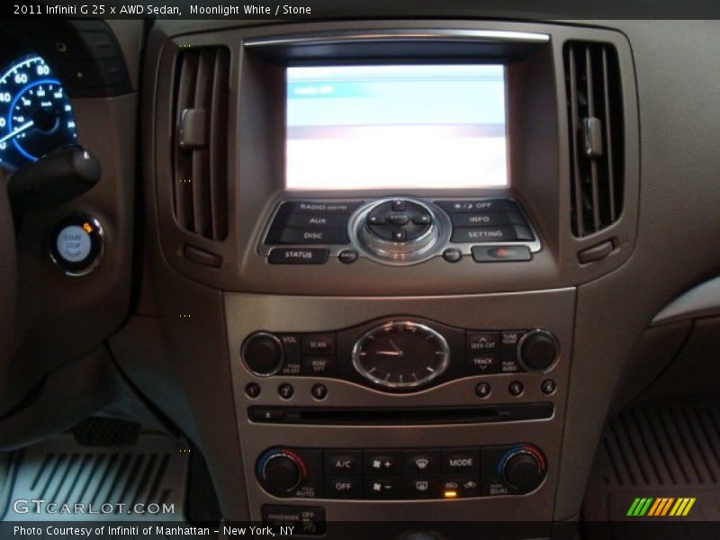 Moonlight White / Stone 2011 Infiniti G 25 x AWD Sedan