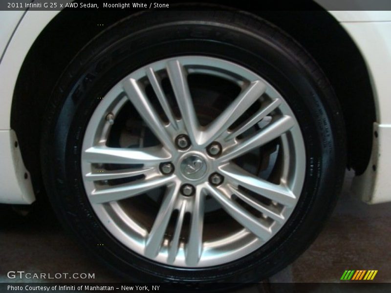 Moonlight White / Stone 2011 Infiniti G 25 x AWD Sedan