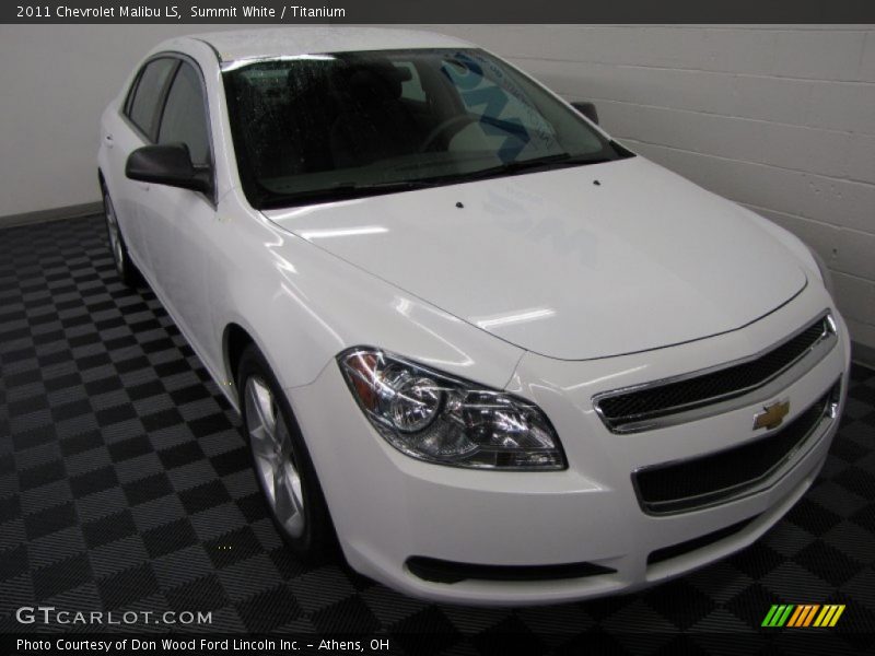 Summit White / Titanium 2011 Chevrolet Malibu LS