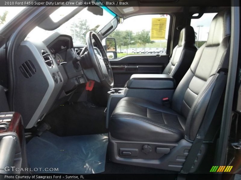  2010 F450 Super Duty Lariat Crew Cab 4x4 Dually Black Interior