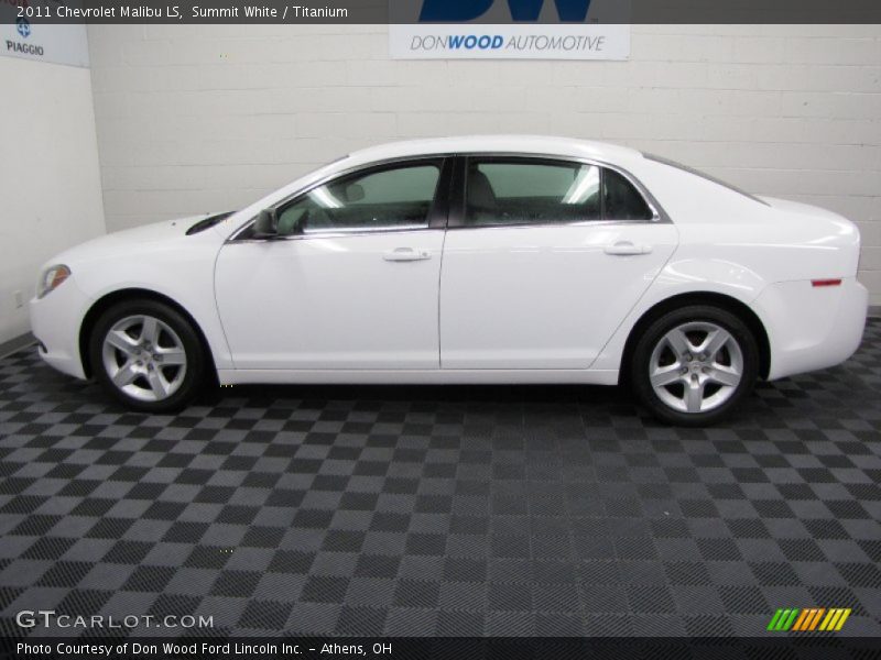 Summit White / Titanium 2011 Chevrolet Malibu LS