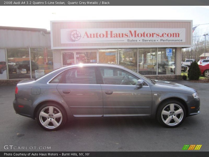 Quartz Grey Metallic / Black 2008 Audi A4 3.2 Quattro S-Line Sedan