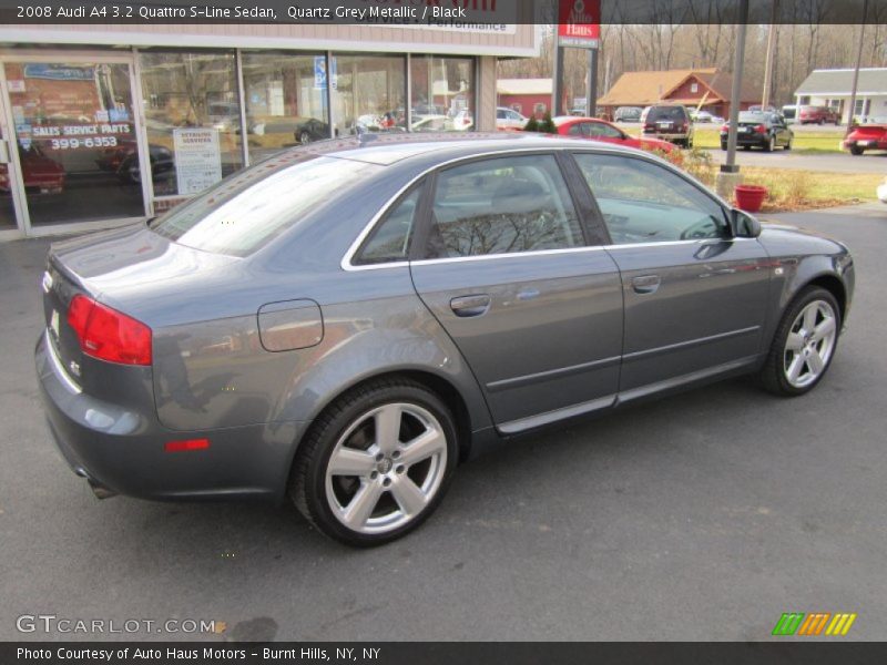 Quartz Grey Metallic / Black 2008 Audi A4 3.2 Quattro S-Line Sedan