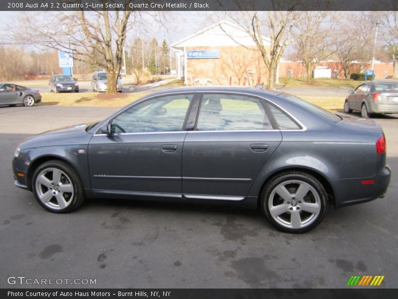 Quartz Grey Metallic / Black 2008 Audi A4 3.2 Quattro S-Line Sedan