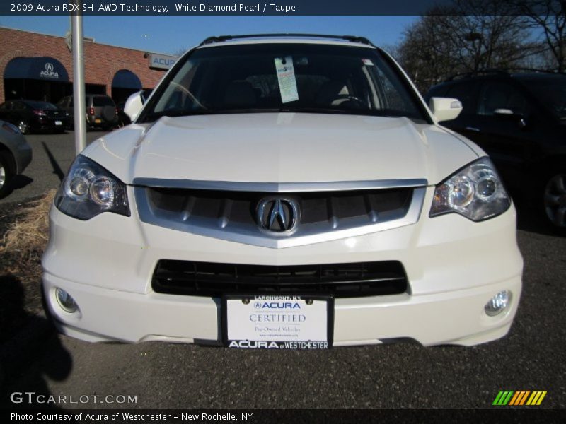 White Diamond Pearl / Taupe 2009 Acura RDX SH-AWD Technology