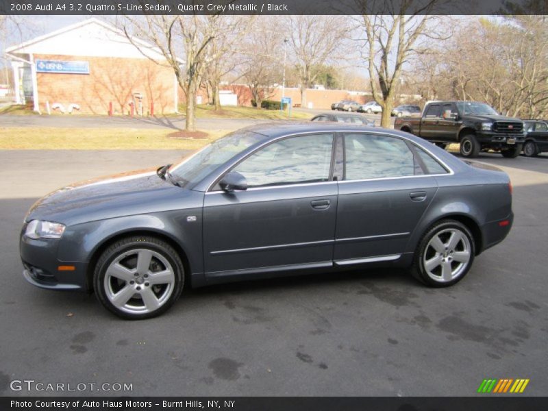 Quartz Grey Metallic / Black 2008 Audi A4 3.2 Quattro S-Line Sedan