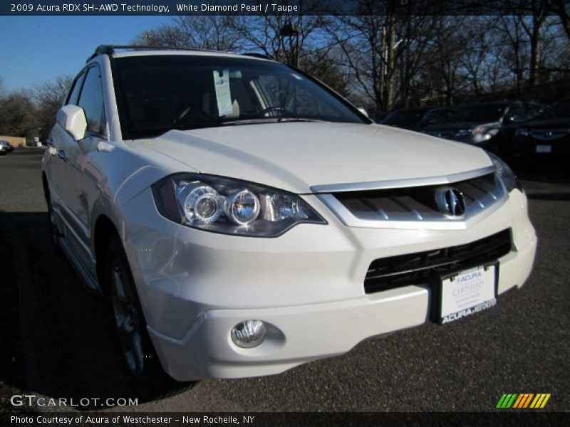 White Diamond Pearl / Taupe 2009 Acura RDX SH-AWD Technology