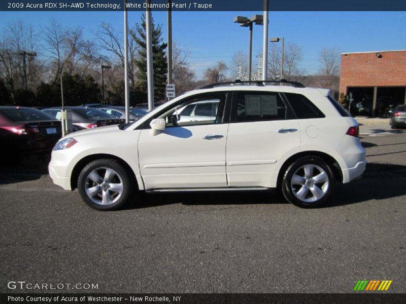 White Diamond Pearl / Taupe 2009 Acura RDX SH-AWD Technology