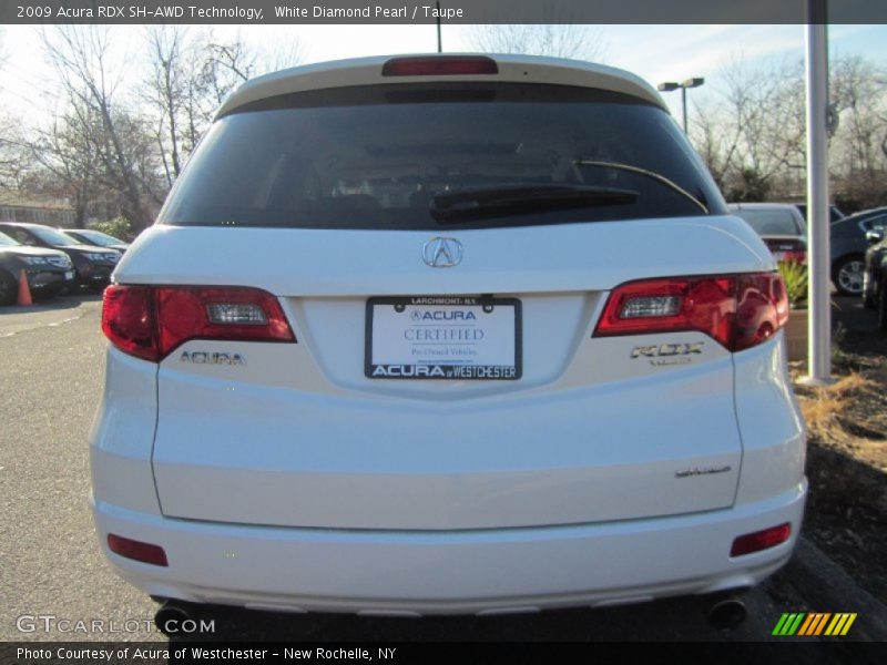 White Diamond Pearl / Taupe 2009 Acura RDX SH-AWD Technology