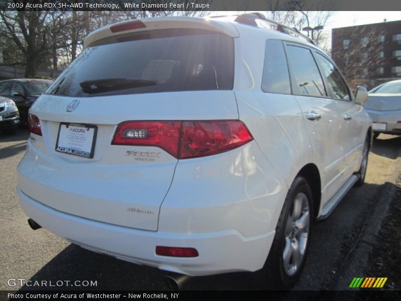 White Diamond Pearl / Taupe 2009 Acura RDX SH-AWD Technology