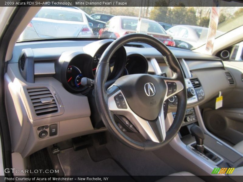White Diamond Pearl / Taupe 2009 Acura RDX SH-AWD Technology