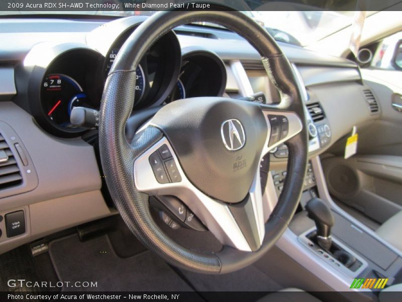 White Diamond Pearl / Taupe 2009 Acura RDX SH-AWD Technology