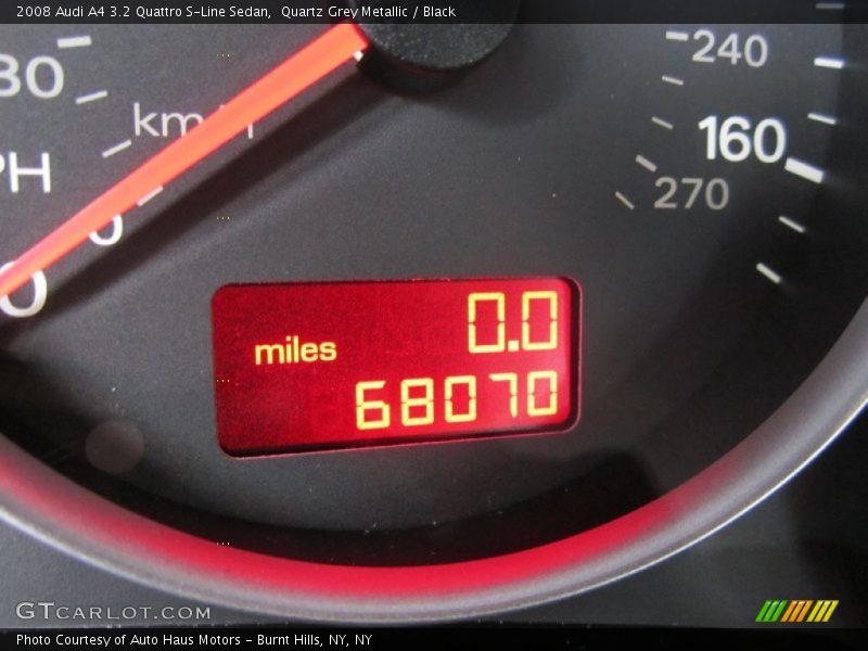 Quartz Grey Metallic / Black 2008 Audi A4 3.2 Quattro S-Line Sedan