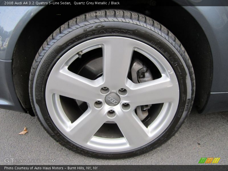 Quartz Grey Metallic / Black 2008 Audi A4 3.2 Quattro S-Line Sedan