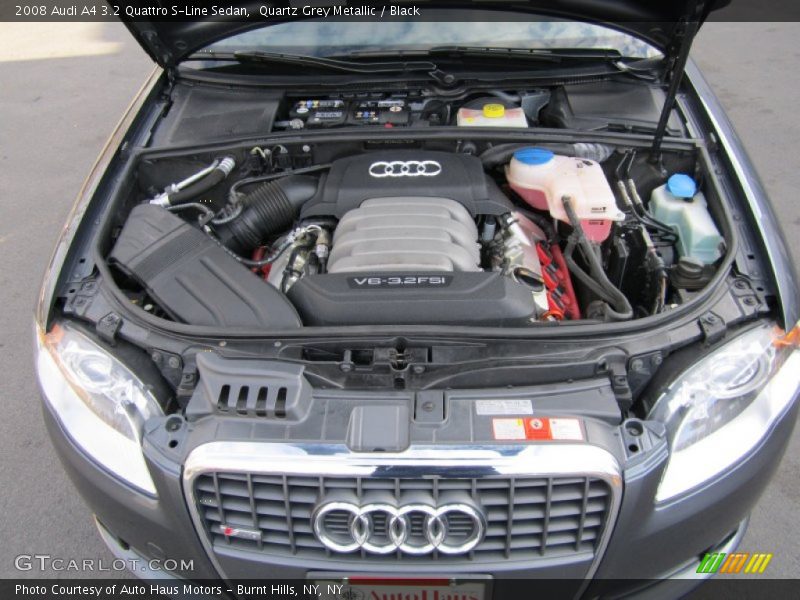 Quartz Grey Metallic / Black 2008 Audi A4 3.2 Quattro S-Line Sedan