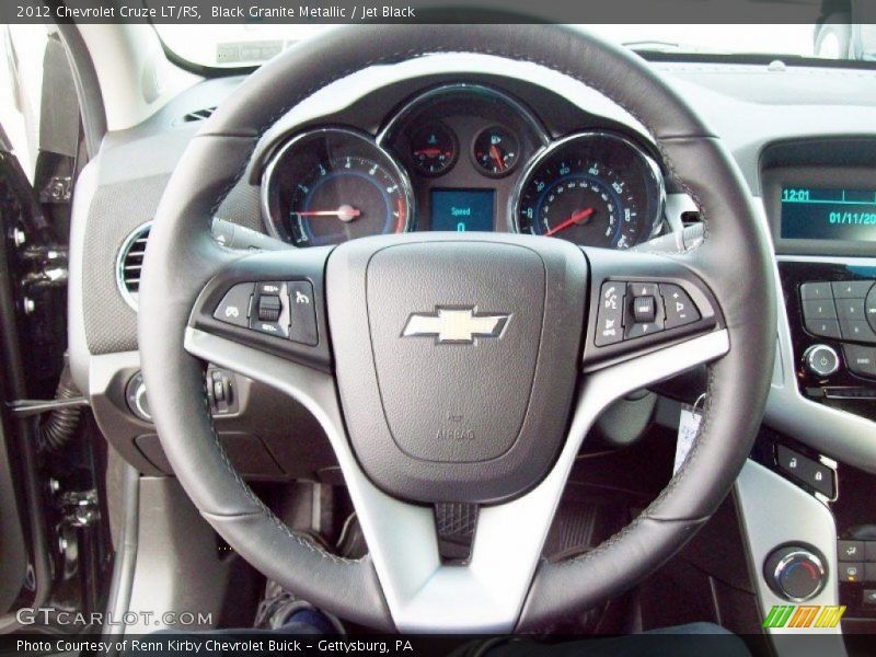 Black Granite Metallic / Jet Black 2012 Chevrolet Cruze LT/RS