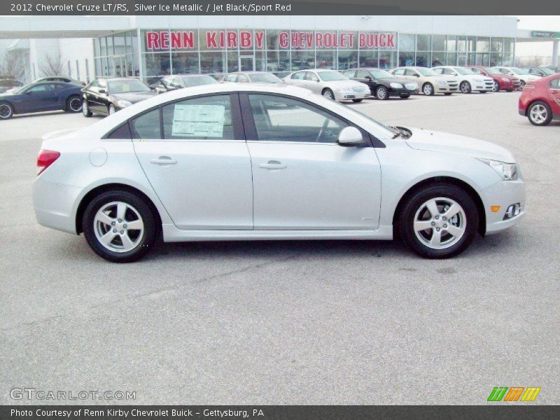 Silver Ice Metallic / Jet Black/Sport Red 2012 Chevrolet Cruze LT/RS
