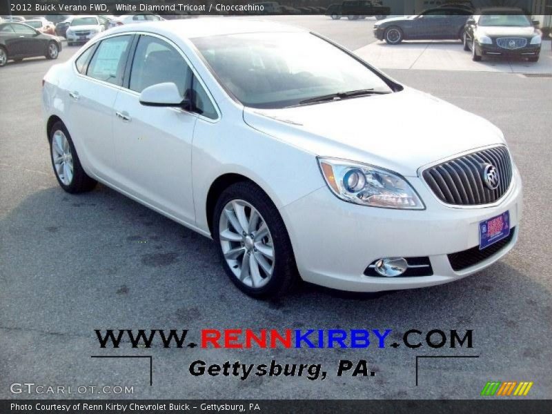 White Diamond Tricoat / Choccachino 2012 Buick Verano FWD