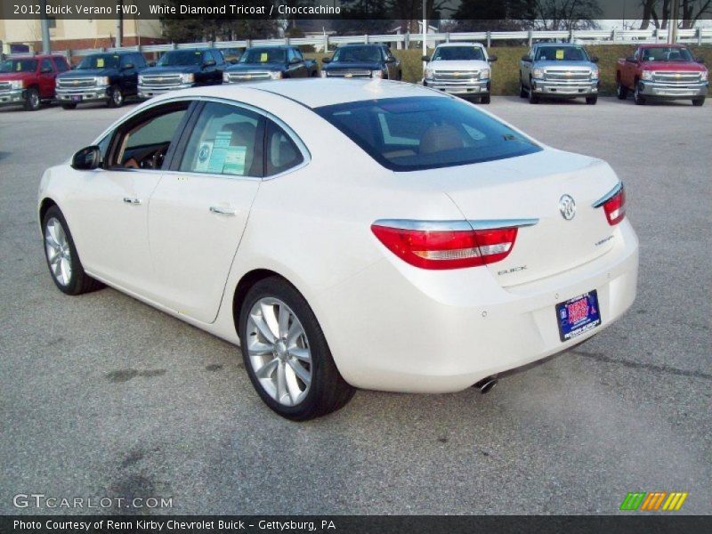 White Diamond Tricoat / Choccachino 2012 Buick Verano FWD