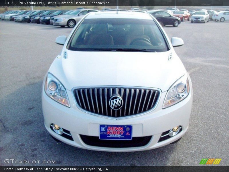 White Diamond Tricoat / Choccachino 2012 Buick Verano FWD