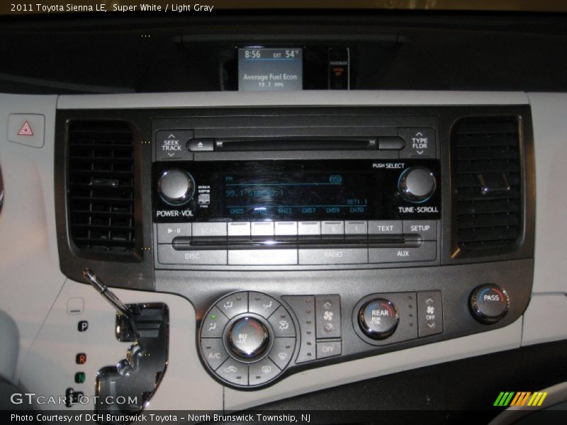 Super White / Light Gray 2011 Toyota Sienna LE