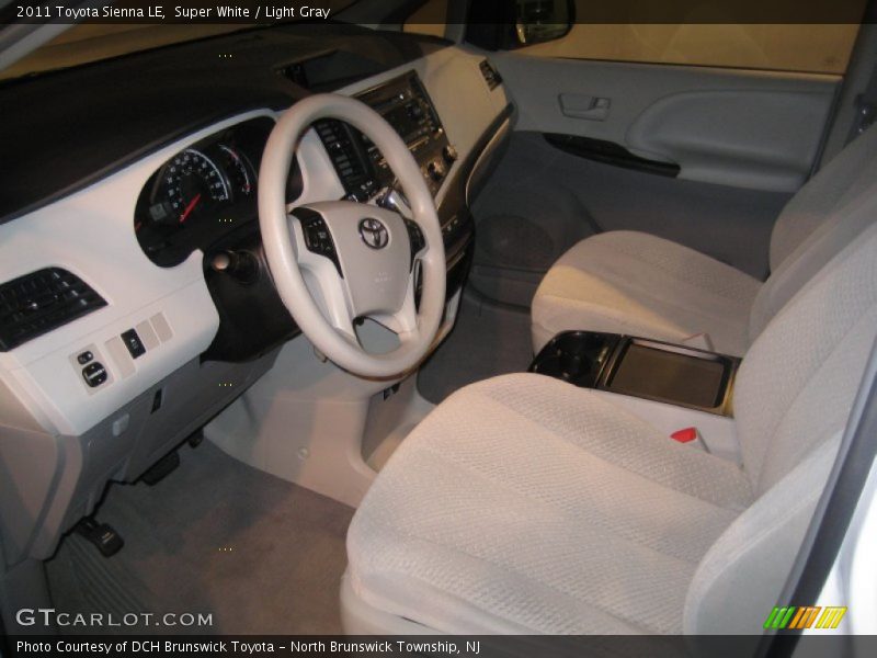 Super White / Light Gray 2011 Toyota Sienna LE