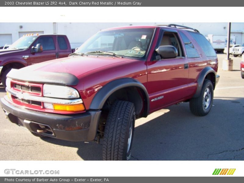 Dark Cherry Red Metallic / Medium Gray 2003 Chevrolet Blazer LS ZR2 4x4