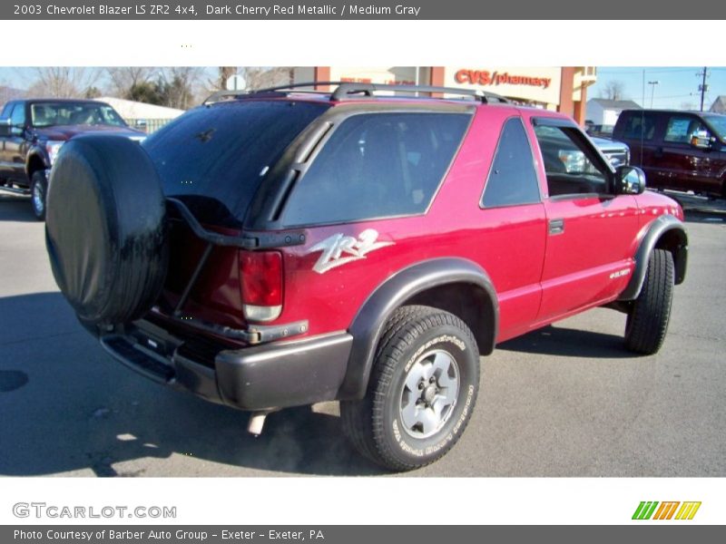 Dark Cherry Red Metallic / Medium Gray 2003 Chevrolet Blazer LS ZR2 4x4
