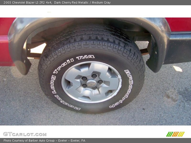 Dark Cherry Red Metallic / Medium Gray 2003 Chevrolet Blazer LS ZR2 4x4