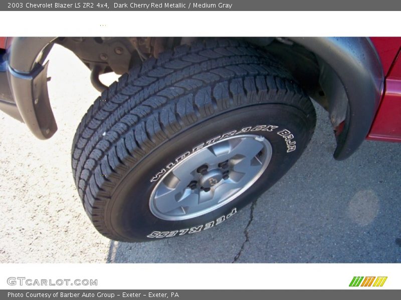 Dark Cherry Red Metallic / Medium Gray 2003 Chevrolet Blazer LS ZR2 4x4
