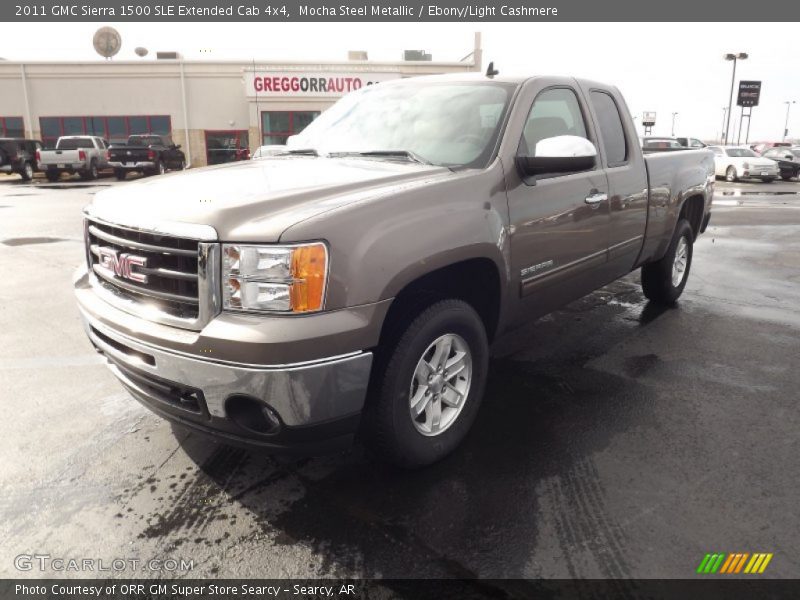 Mocha Steel Metallic / Ebony/Light Cashmere 2011 GMC Sierra 1500 SLE Extended Cab 4x4