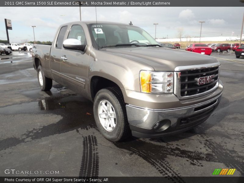 Mocha Steel Metallic / Ebony/Light Cashmere 2011 GMC Sierra 1500 SLE Extended Cab 4x4