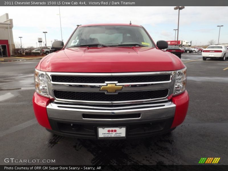 Victory Red / Dark Titanium 2011 Chevrolet Silverado 1500 LS Crew Cab 4x4