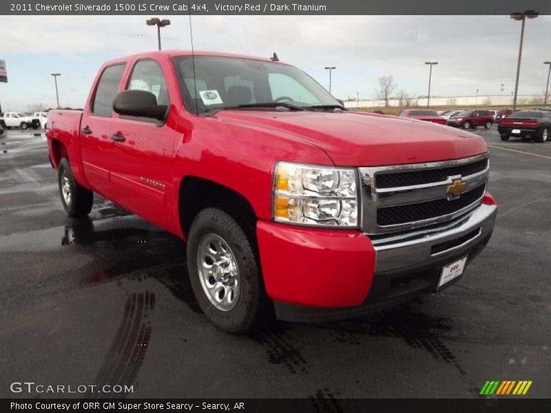 Victory Red / Dark Titanium 2011 Chevrolet Silverado 1500 LS Crew Cab 4x4