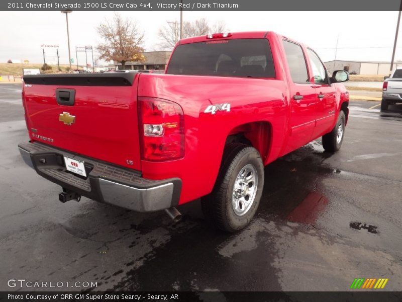 Victory Red / Dark Titanium 2011 Chevrolet Silverado 1500 LS Crew Cab 4x4