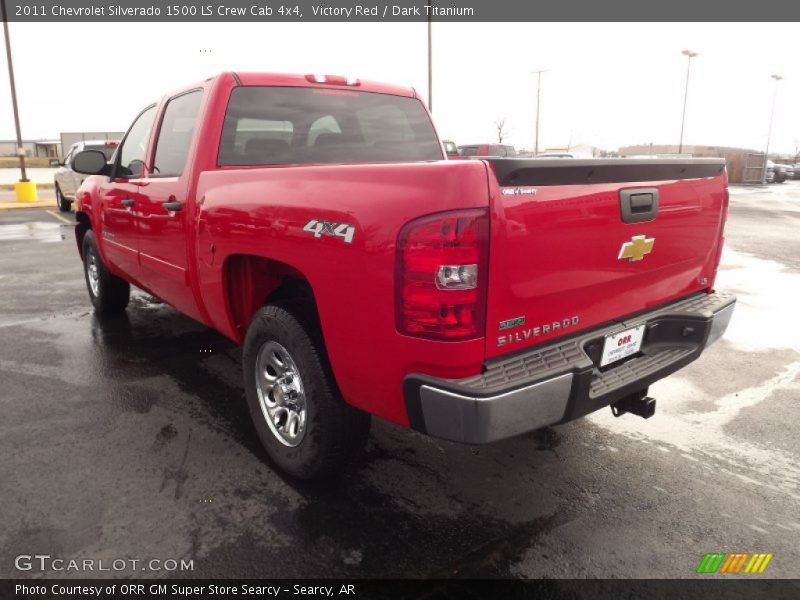 Victory Red / Dark Titanium 2011 Chevrolet Silverado 1500 LS Crew Cab 4x4