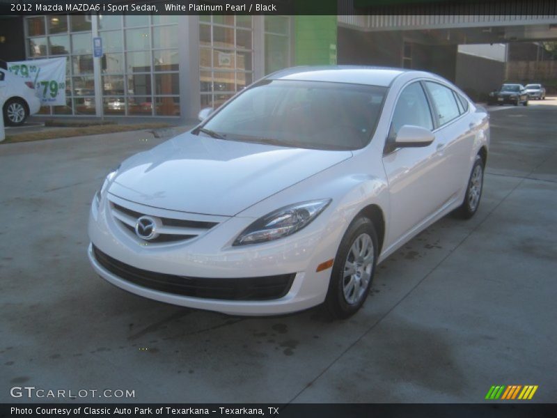 White Platinum Pearl / Black 2012 Mazda MAZDA6 i Sport Sedan