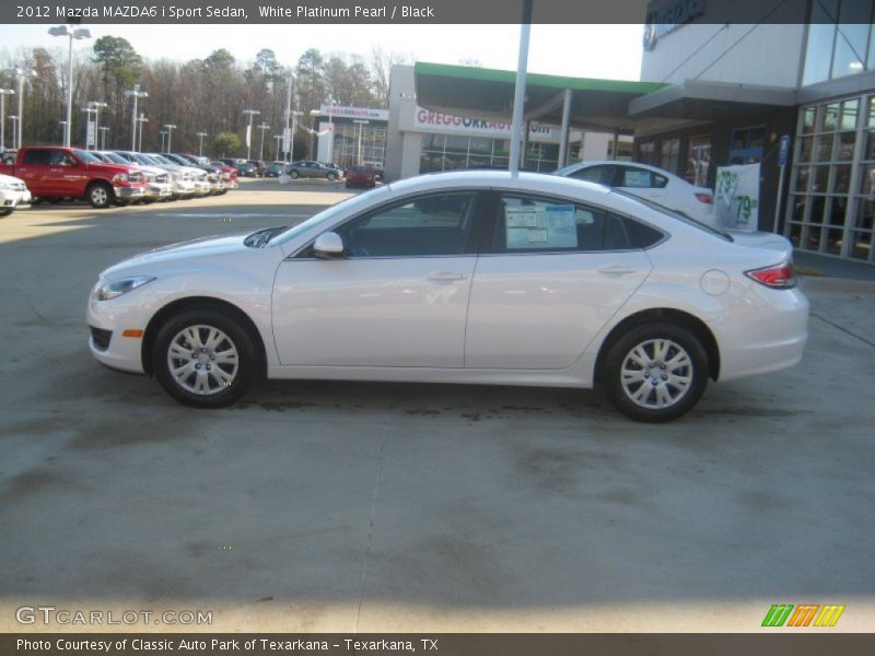 White Platinum Pearl / Black 2012 Mazda MAZDA6 i Sport Sedan