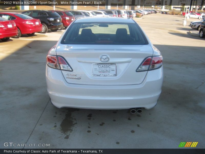 White Platinum Pearl / Black 2012 Mazda MAZDA6 i Sport Sedan