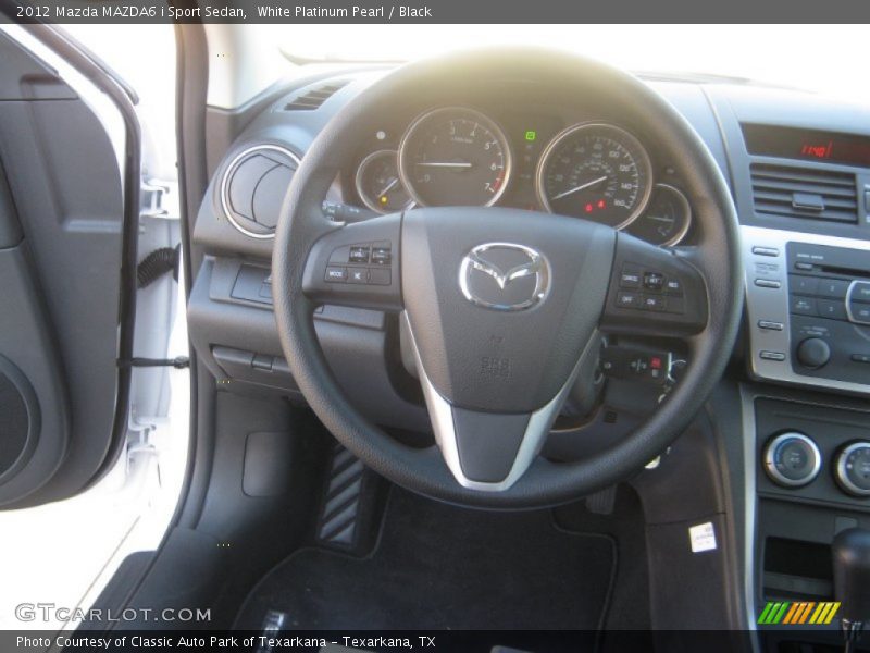 White Platinum Pearl / Black 2012 Mazda MAZDA6 i Sport Sedan