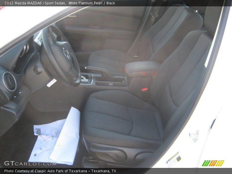 White Platinum Pearl / Black 2012 Mazda MAZDA6 i Sport Sedan