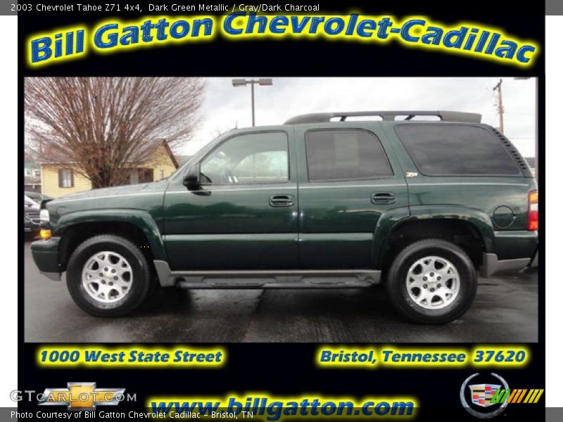 Dark Green Metallic / Gray/Dark Charcoal 2003 Chevrolet Tahoe Z71 4x4