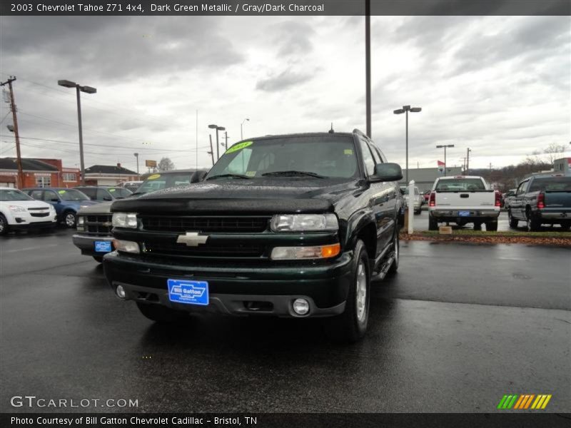 Dark Green Metallic / Gray/Dark Charcoal 2003 Chevrolet Tahoe Z71 4x4