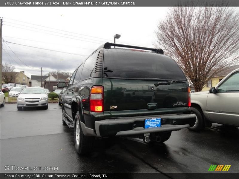 Dark Green Metallic / Gray/Dark Charcoal 2003 Chevrolet Tahoe Z71 4x4