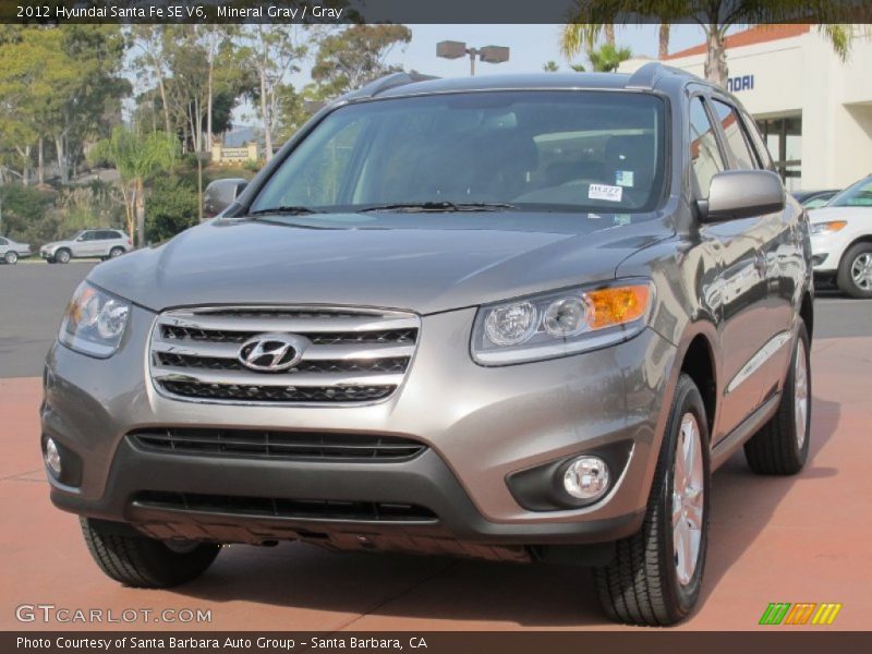 Mineral Gray / Gray 2012 Hyundai Santa Fe SE V6